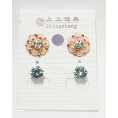 AS2147 - Anting-Anting 1 Set Flower Pink Medium 
